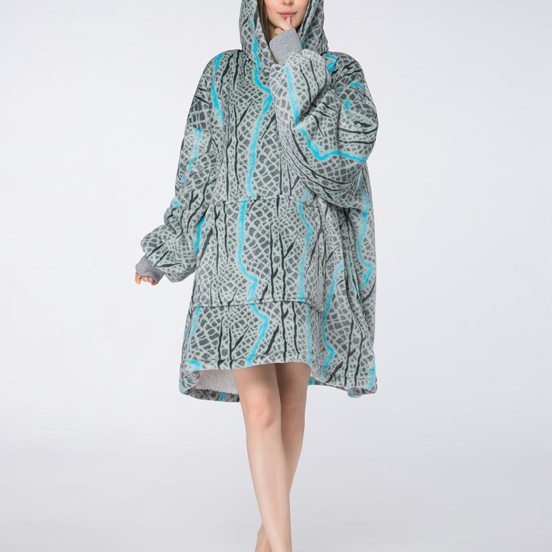 Winter Hooded Robe Sleep Tops Warm Thicken Nightgown Long Sleeve Sleepwear Femme Sleep Dress Coral Fleece Nightwear Home Wear