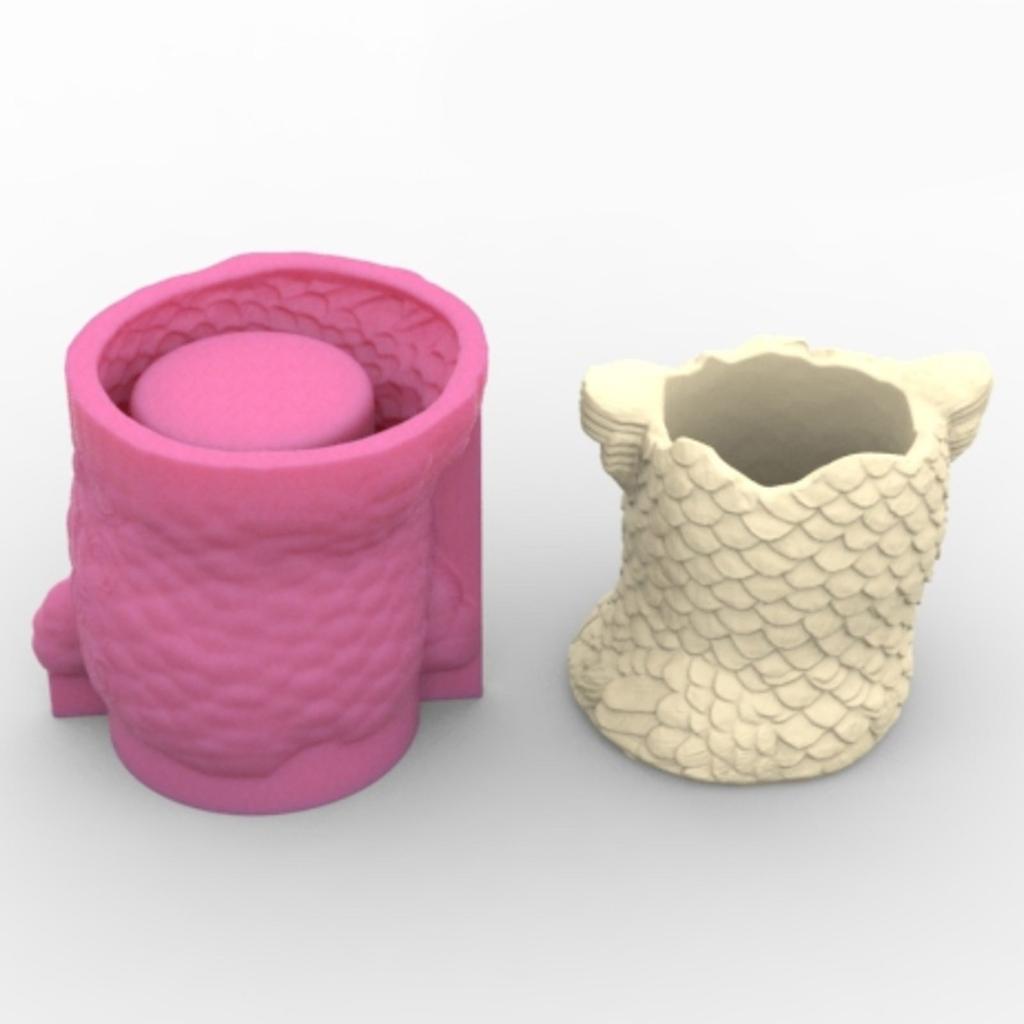 Silikon Blumentopf Form Blumenvase Formen Eulenform Silikon Textur für Sukkulenten Pflanzgefäß und Resin Guss Handwerk