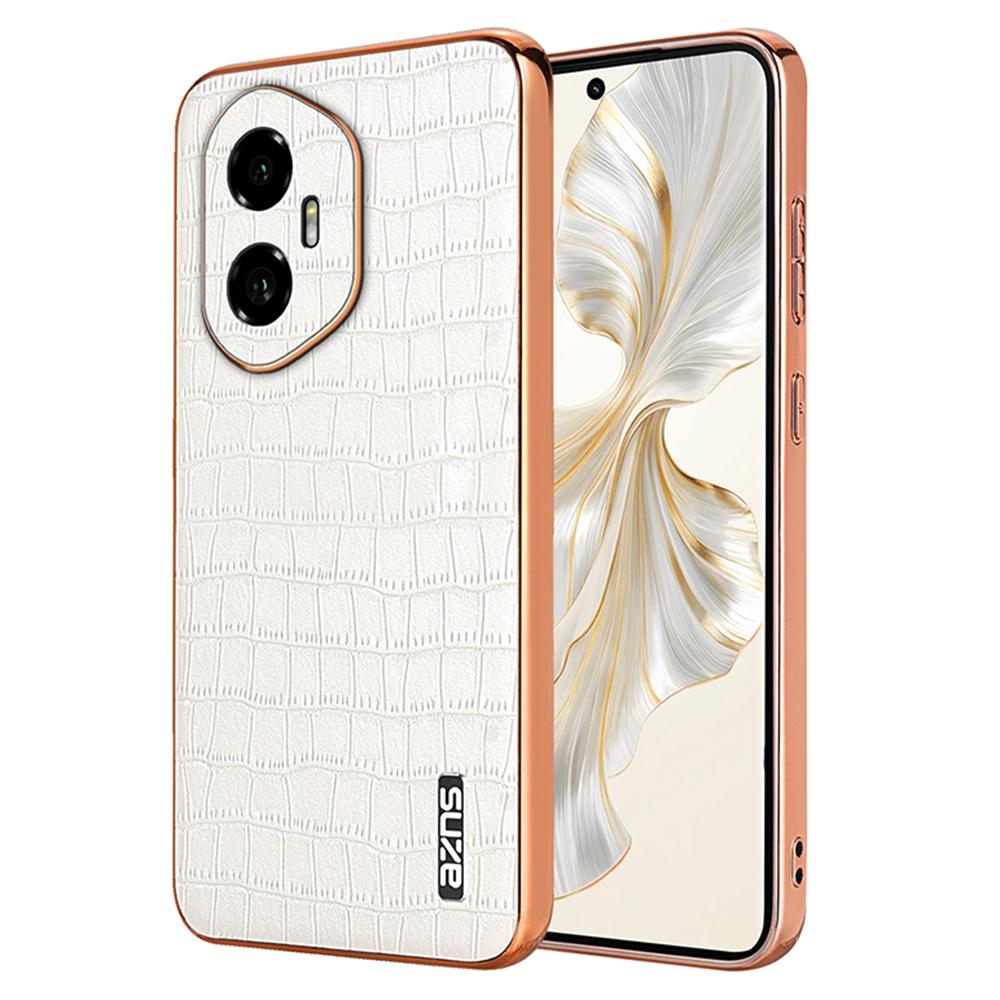 AZNS For Honor 300 Case Electroplating Crocodile Texture PU+TPU Phone Cover
