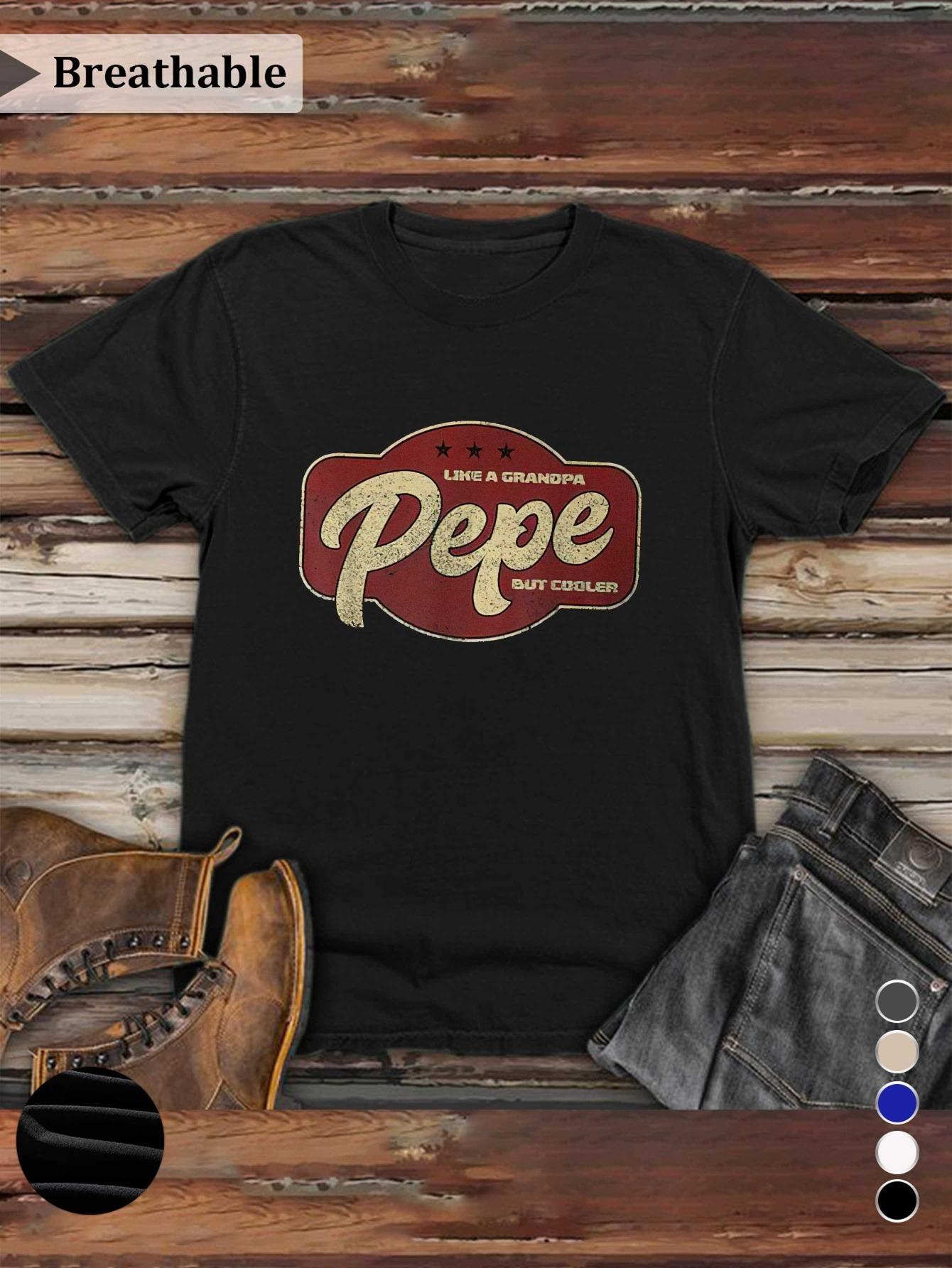 T-Shirt y2k Pepe Is Like Grandpa Red/Brown L