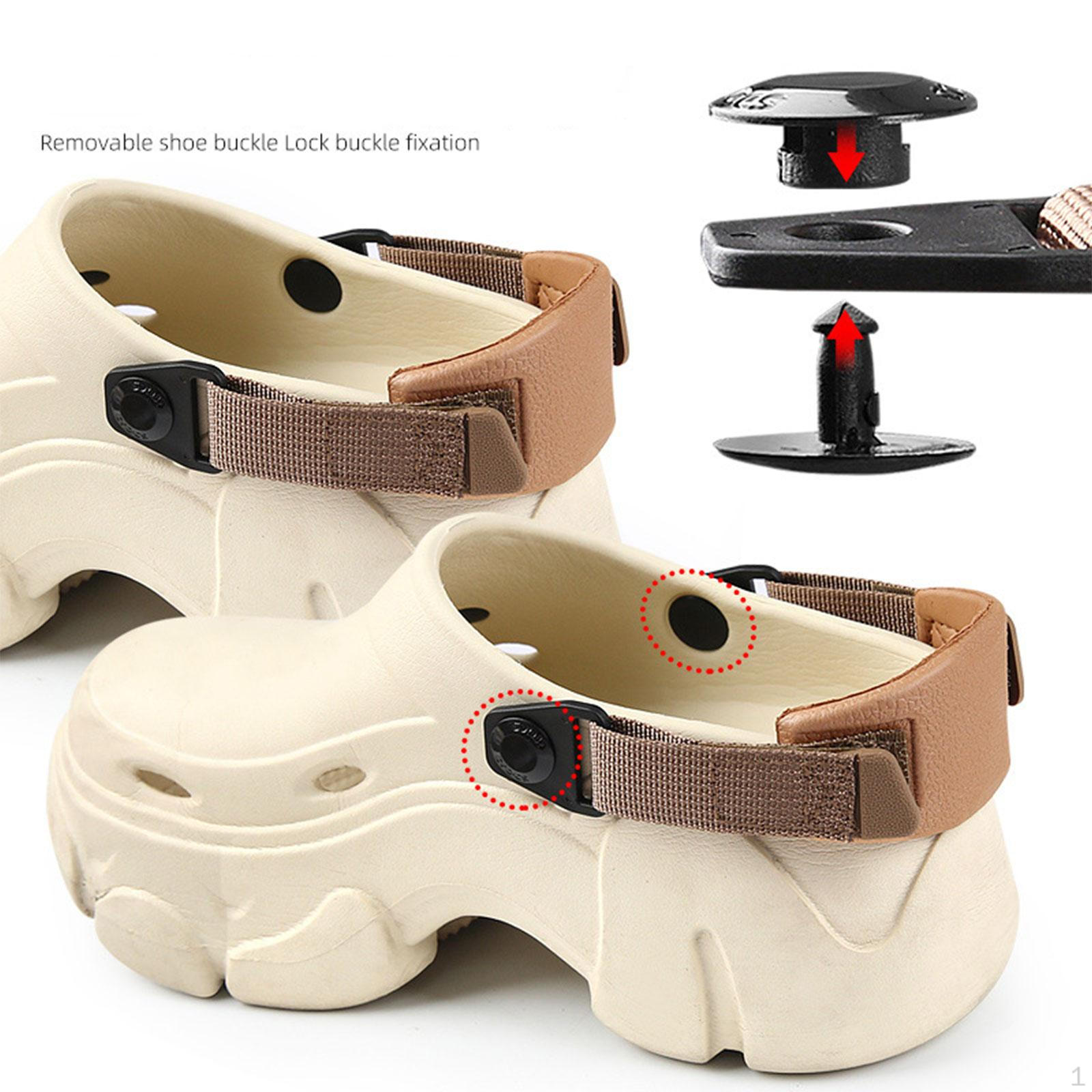 

Обувь с отверстиями Задний ремешок Противоскользящий Съемный EVA Ремешок на щиколотку для шлепанцев Женский коричневый