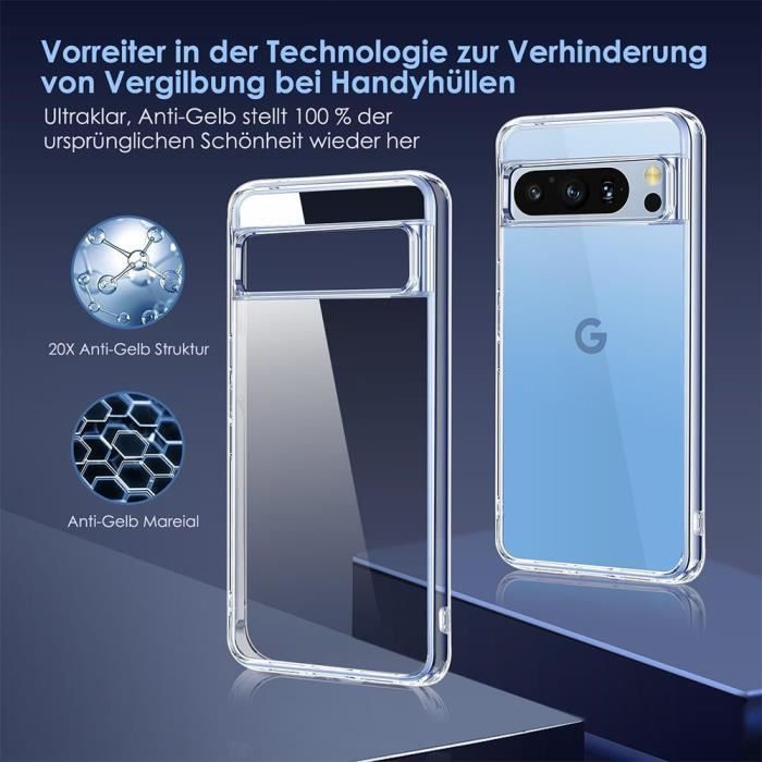 Hülle - für Google Pixel 8 Pro - Transparentes Silikon - Ultra Dünn - Rutschfest
