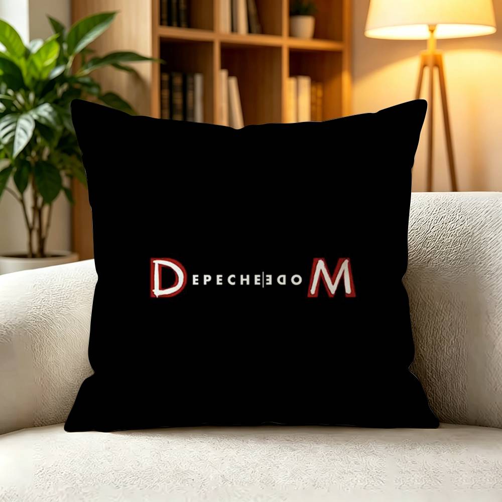 D-Depeche Mode Synth Pop Rock Band Retro Square Double-Sided printed Pillow Case Bedroom Bedside Pillow Sofa Cushion Cover