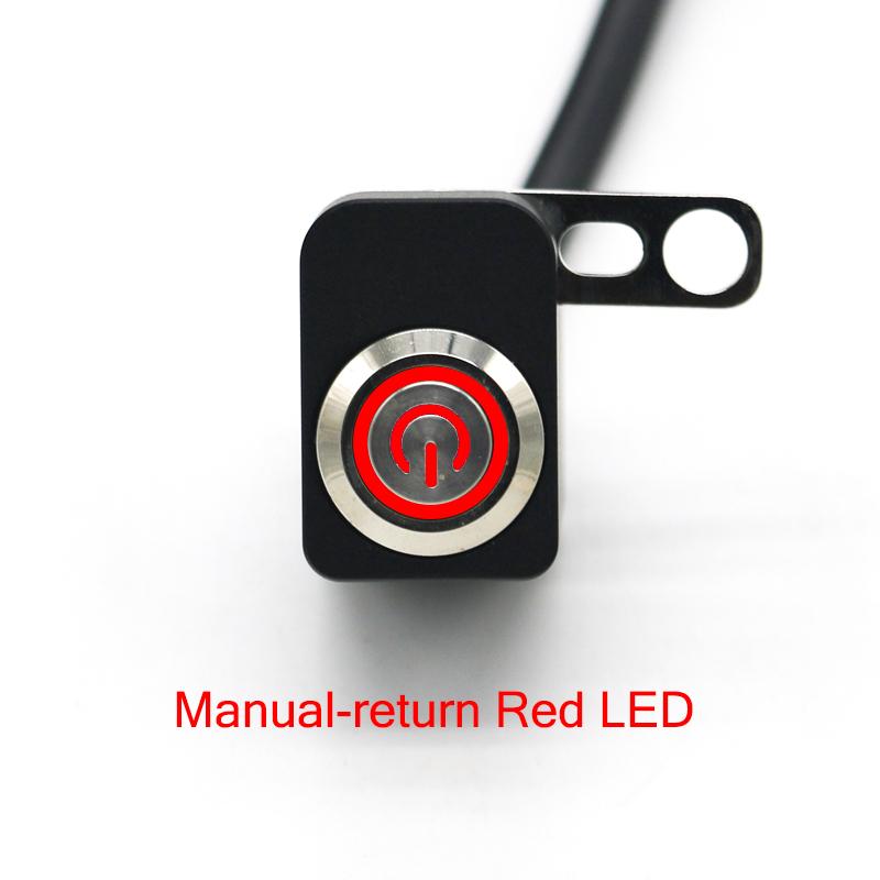 LMoDri DC12V Motorcycle Fixed Switch Waterproof Buttons Spotlight Convex Button Aluminium Alloy Headlight Switch Adjustable