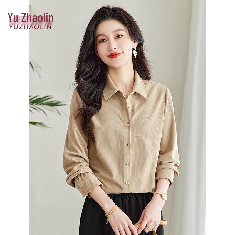 YUZHAOLIN Women s Long Sleeve Casual Shirt Y51S019 L