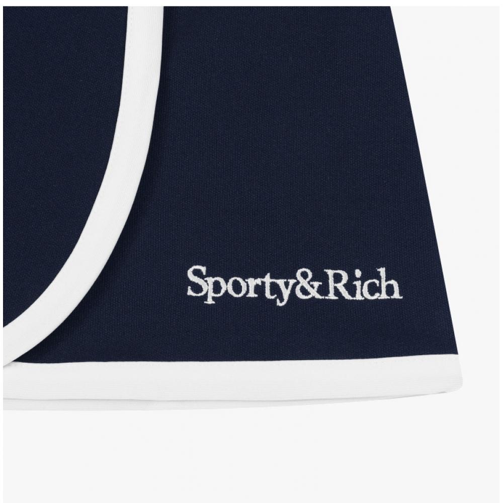 Sporty   Rich Sk009S408Sn Serif  Serif  Logo Wrap Women S Skirt