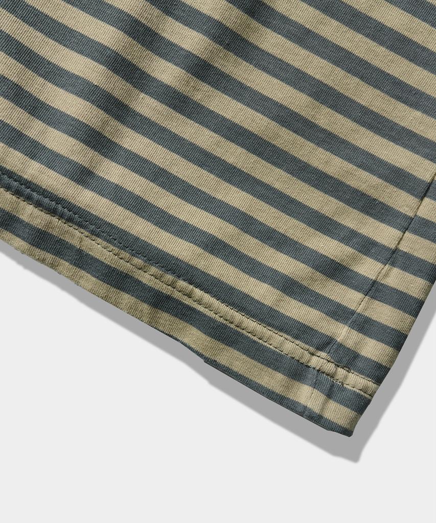 Dimiteulibeullaeg Vlad Blend Stripe Ringer Short Sleeve T-Shirt_Yellow & Green