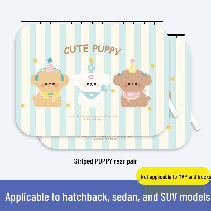 Car Window Sunshade: Sliding Rail Blackout Curtain for Baby Privacy and Sun Protection