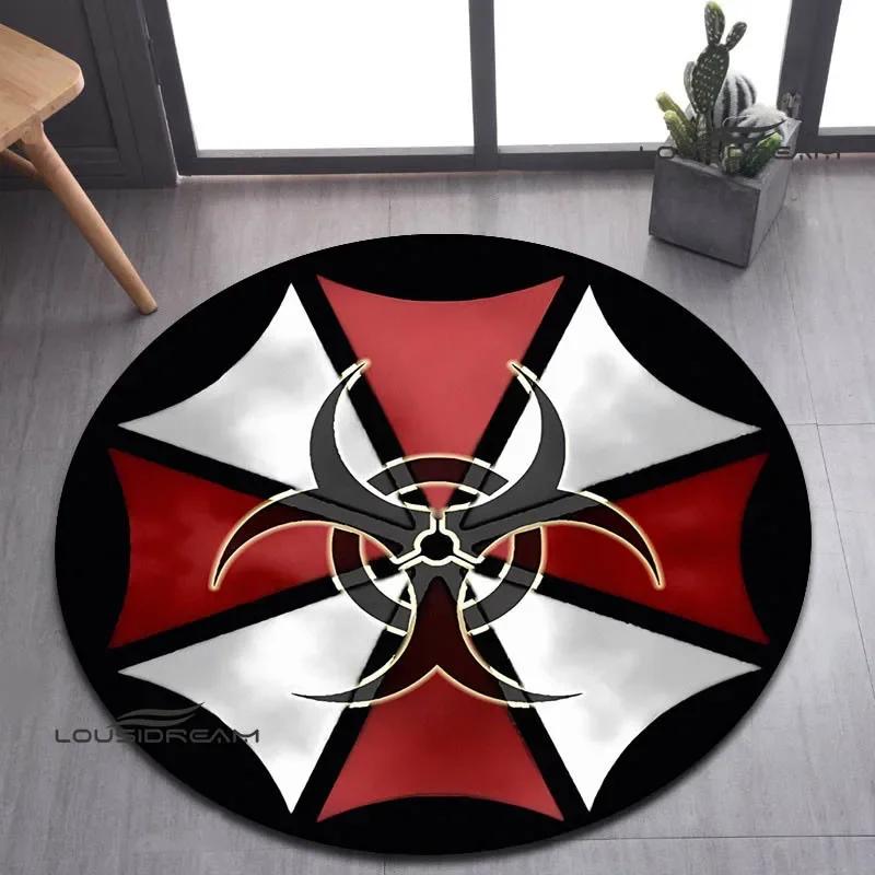 R-Resident Evil Umbrella Printed Round Carpet Living Room Bedroom Beautiful Carpet Non -slip Door Pad Floor Mats Birthday Gift