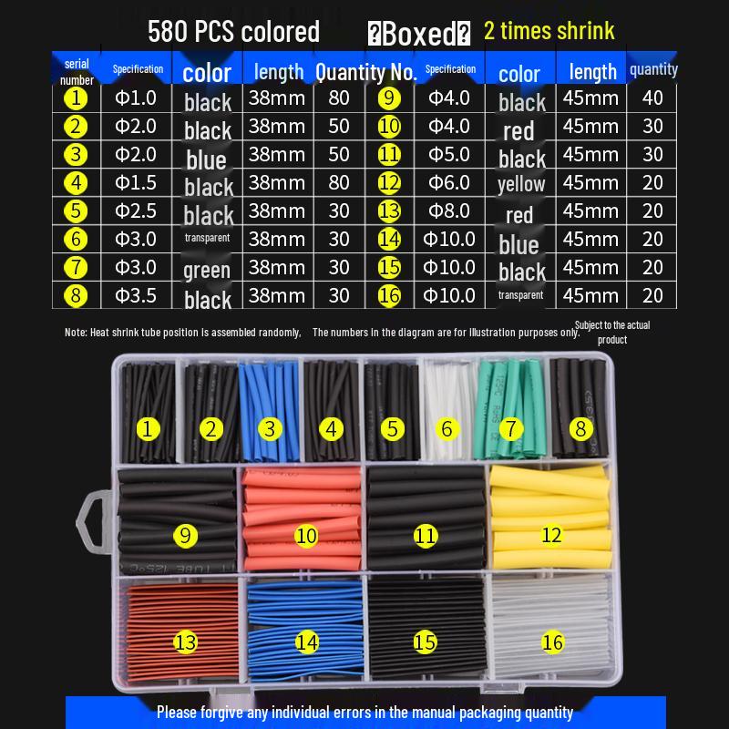 Colored Heat Shrink Tubing for Wire Insulation and Protection