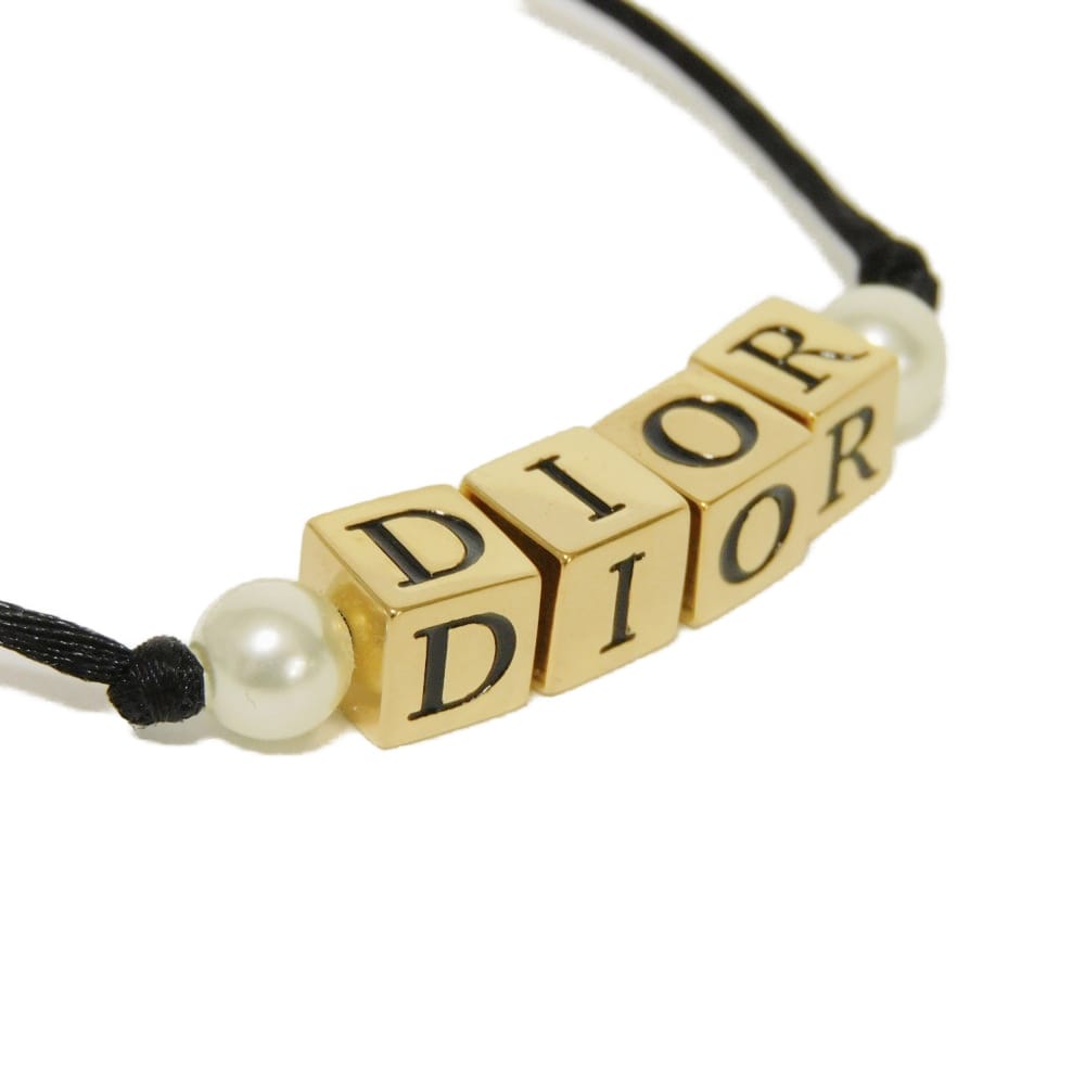Used 10656 Logo Dice B2833WOMLQ_D97P 7986 Cube Dice Medallion Code Ivory D-Dice Resin Pearl Black Women's from Japan