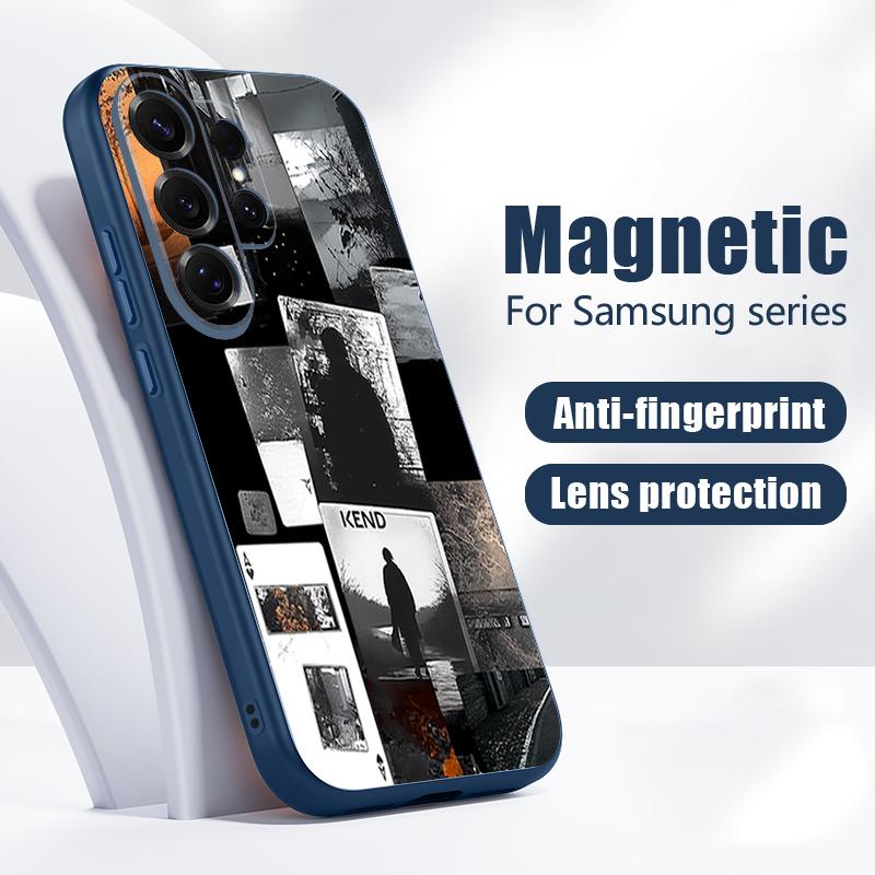 Fashion Collage Style Case For Samsung Galaxy S26 Ultra S25 Edge S24 Plus S23 FE S22 A17 A54 A55 A56 A57 5G Magnetic For Magsafe Matte Cover