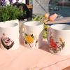 Pa318-Design Tasse 4er-Set-Tuschemalerei_Blume 2