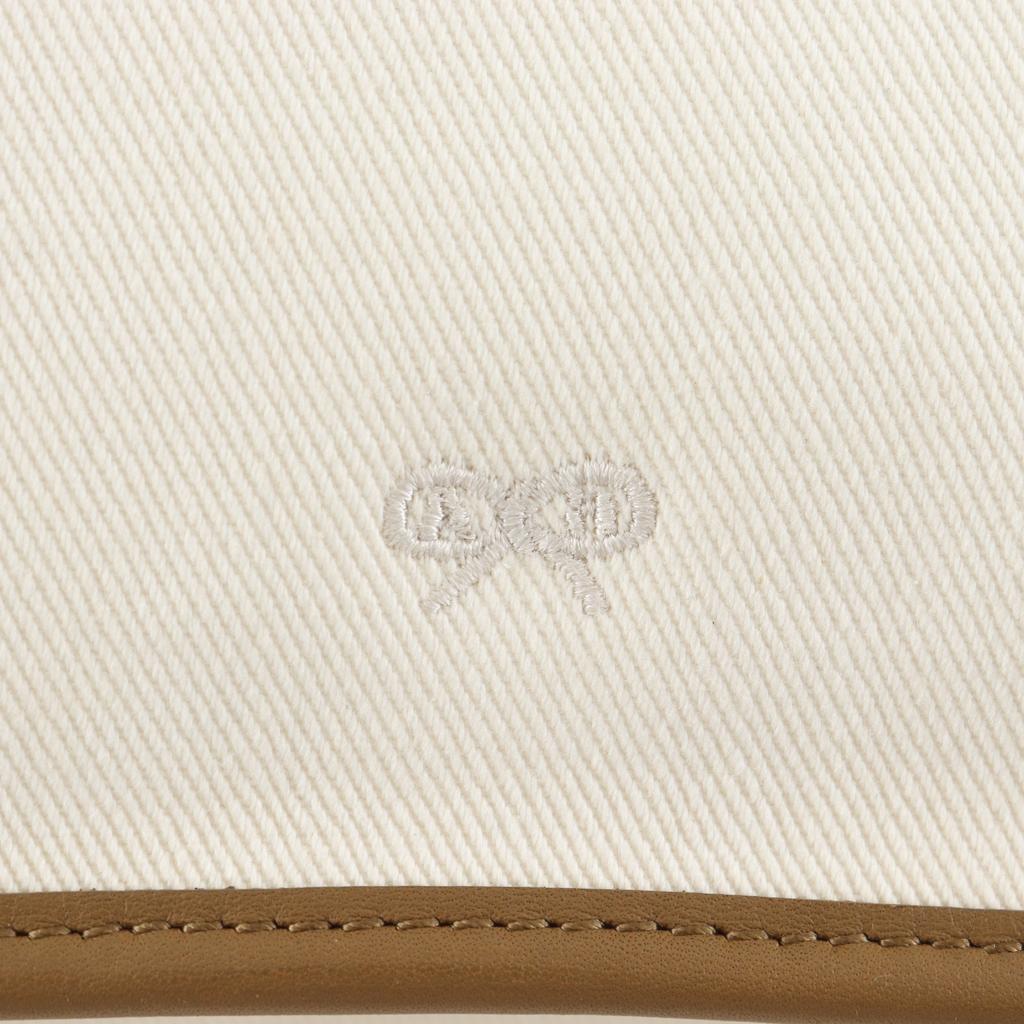 Anya Hindmarch Tote Bag Brown / White canvas/leather Women Used
