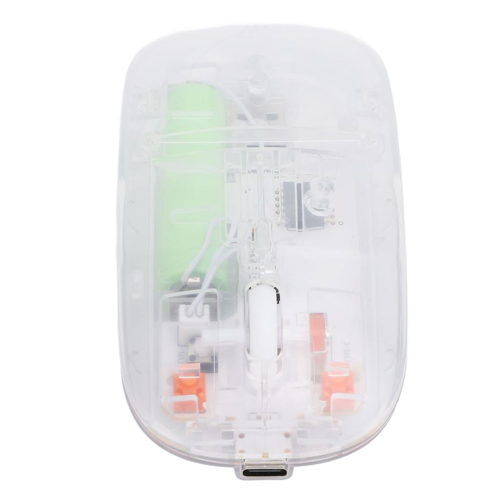 Transparent Wireless Bluetooth Mouse with USB Receiver 2.4G 3 Adjustable DPI Computer Mouse for PC