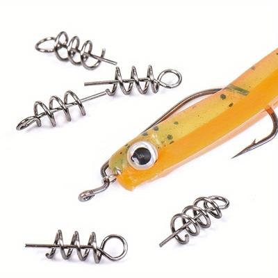 20/50/100pcs/Bag Fishing Soft Bait Spring Centering Pins Crank Hook & Soft Bait Connector High Carbon Steel Fixed Pins Fishing Accessories