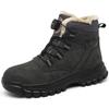 Rotating Buttons Work Boots Men Steel Toe Shoes Safety Boots Puncture-Proof Protective Shoes Waterproof Indestructible Shoes New