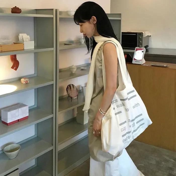 Nice Walk Today Eco Bag_White