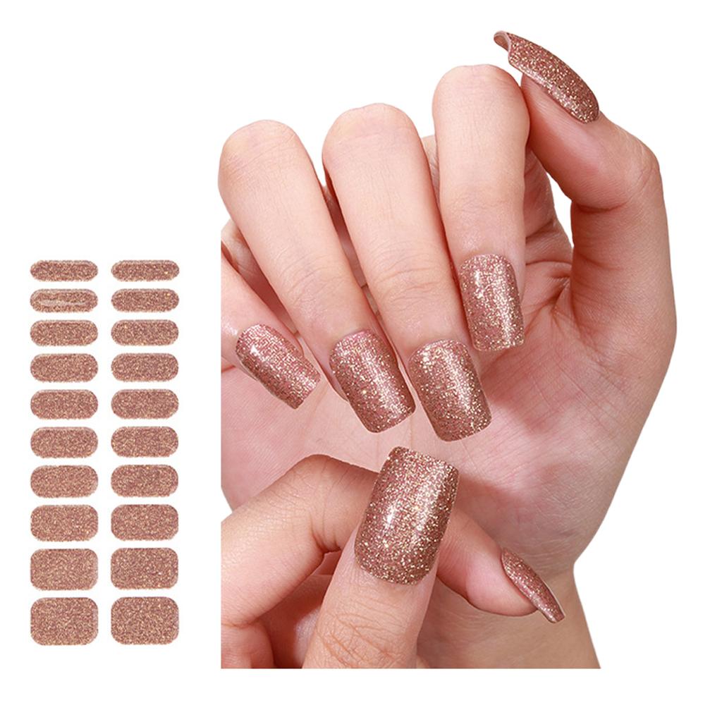 Gel Nail Polish Stickers Full Wraps Nail Stickers UV/LED-Lamp Required Cured Gel Nail Strips for Women Girls