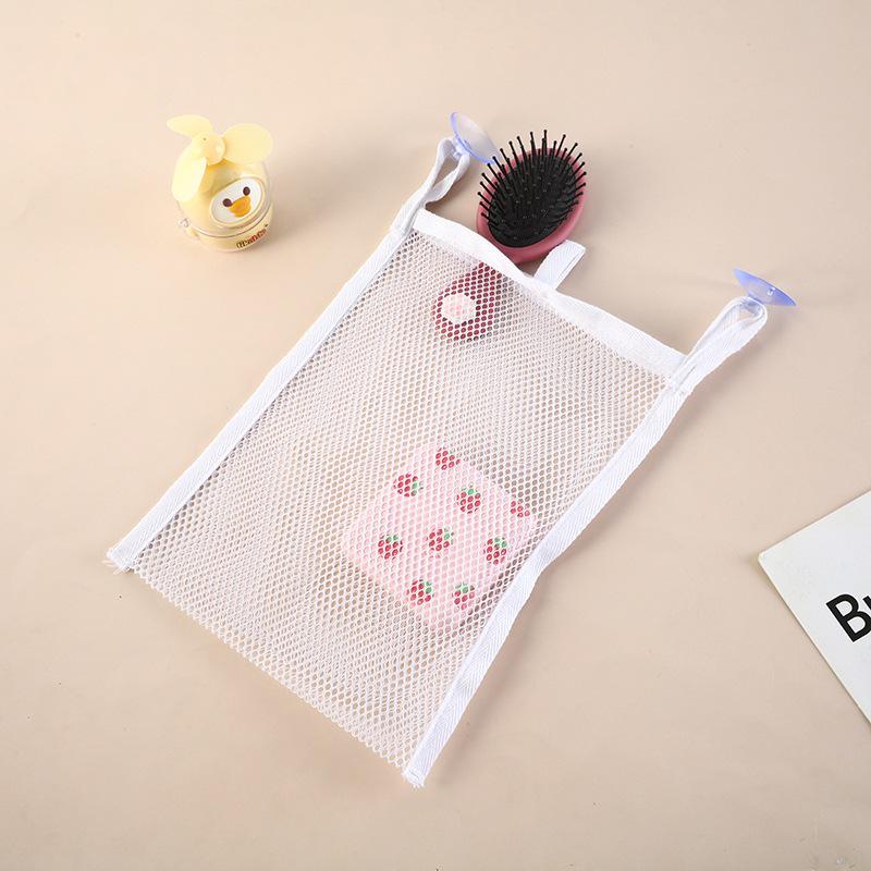 Large Capacity Mesh Storage Bag for Baby Bath Toys with Suction Cups