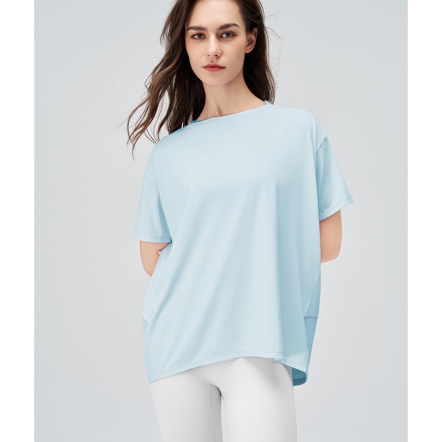 

Jiuyi Women s Quick-Dry Breathable Summer Fitness T-Shirt for Running, Yoga, and Training - Ice-FeeI Short Sleeve Top S