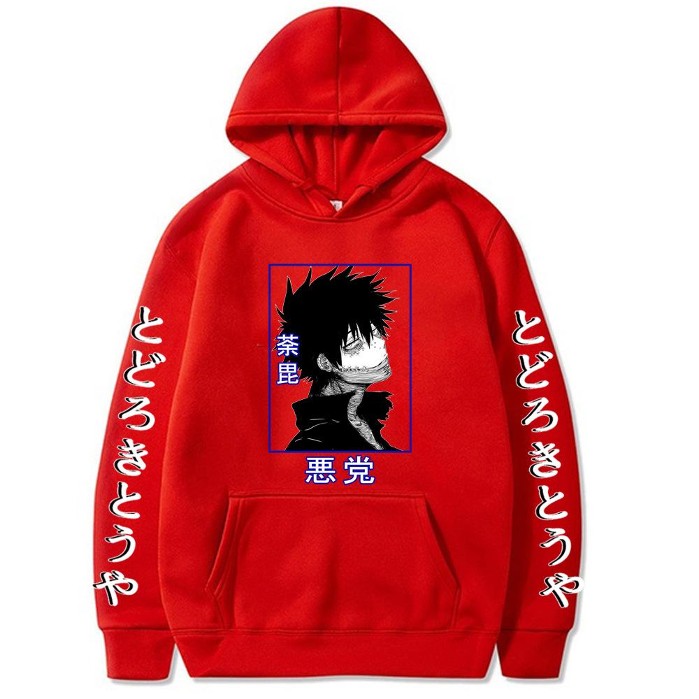 Japanese Anime Hoodie Dabi My Hero Academia Hoodie Harajuku Pullover Street Wear Unisex Autumn/Winter Plushed Brand Sweater