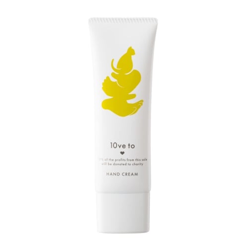 10ve to (Love To) Hand Cream, Hand Care, Niacinamide, Urea, Moisturizing, 50g (For Animal Protection)