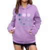 Women's Winter Christmas Printed Pullover Hooded Sweatshirt Fleece Long Sleeve Sweatshirt
