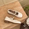 Small Leather Shoes 2025 New French Low Heel with Skirt Mary Jane Shallow Mouth Single Shoes Women's Evening Shoes Lolita Ladyshoes