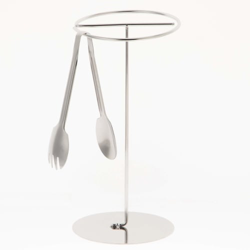 Endo Shoji Commercial Round Tong Stand, 18-8 Stainless Steel, Made in Japan, BTV34