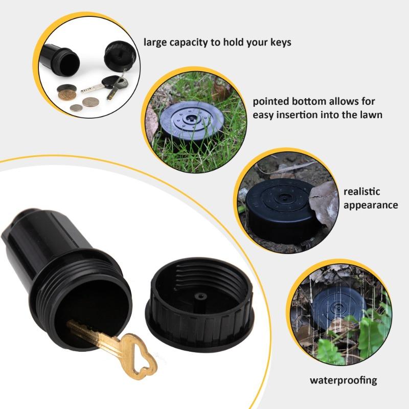Hide A Key Cash Hidden Box Sprinkler Head Money Safe Outdoor Garden Yard Hiding Vault Case Waterproof Corrosion Impact Resistant