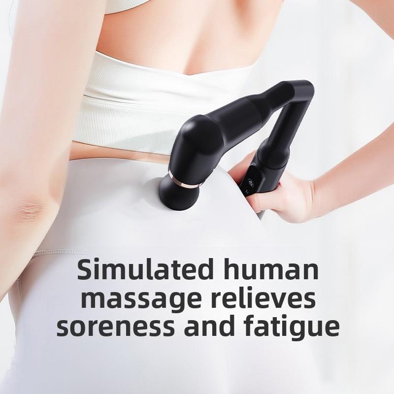 Fascia Gun Portable Massage Gun Deep Tissue with Extended Handle U-Shaped Back Massager Body Massager for Neck Shoulder Back Leg