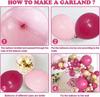 Rose Balloon Chain Set Garland Arch Balloon Metal Gold Balloon Birthday Wedding Party Decoration