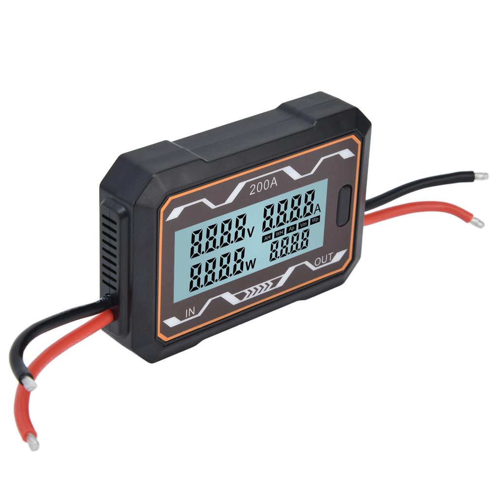DC Power Meter Backlight Setting Large Screen Display Multifunctional Power Tester for Solar Energy Systems 0 to 60V
