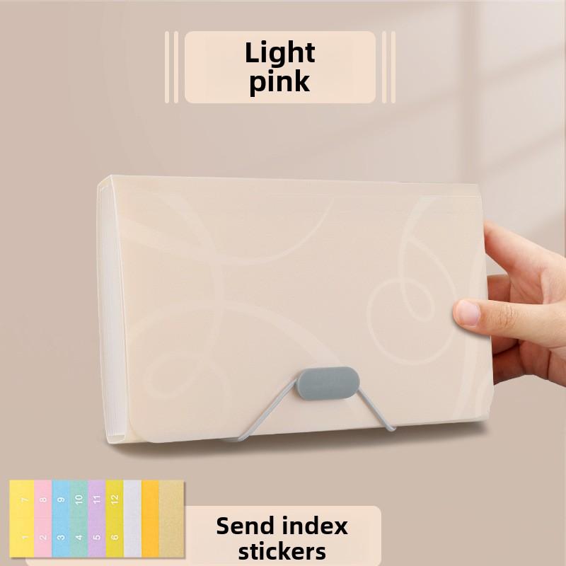 A6 Multi-layer 13 Grids Expanding Wallet File Folder Buckle Organ Bag Large Capacity School Office Data Storage Organizer Pouch