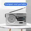 AM FM Radio Pocket Radio AM FM Transistor Radio DSP Chip Portable Pocket Mini Radio with Loudspeaker Headphone Jack Silver Gray