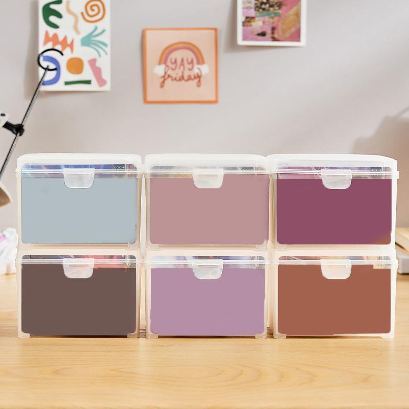 1/2Pcs Card Storage Box For Game Cards Trading Cards Sports Cards Playing Card Case Clear Stackable Card Storage Box