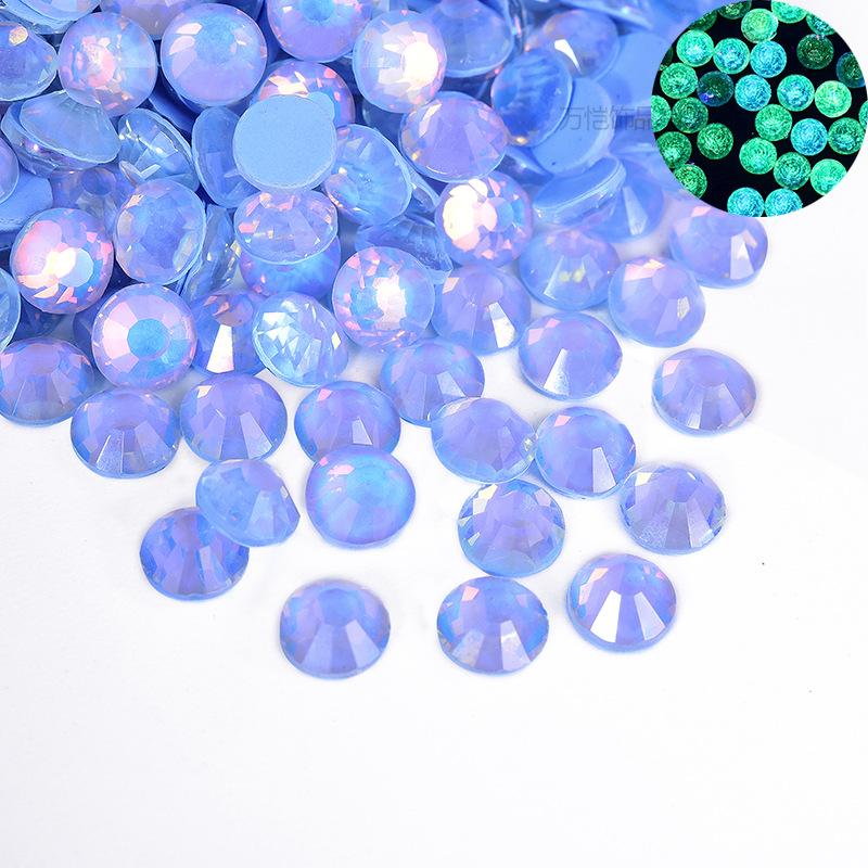 Nagelfräser, leuchtender Proteinglaskristall, flacher Boden, Strassstein, DIY-Nageldesign, Handyhülle, Beauty-Schmuck-Accessoires