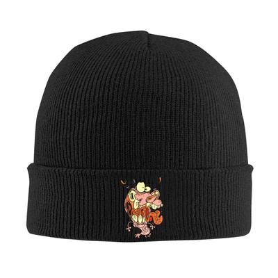 Courage Dog  Beanie Hats  Bonnet Hats Men Women Unisex Street Gym Knit Hat Spring Printed Head Wrap Caps