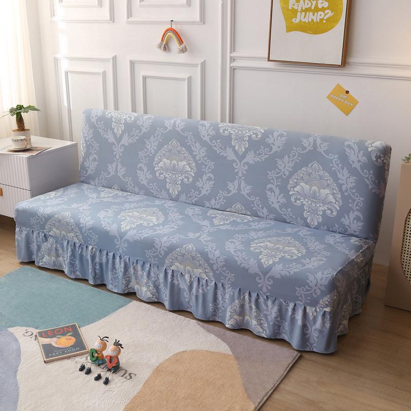 Elastic Sofa Bed Cover Full Coverage Easy Foldable Sofa Slipcover With Skirt Sofa Cover For Protection And Style