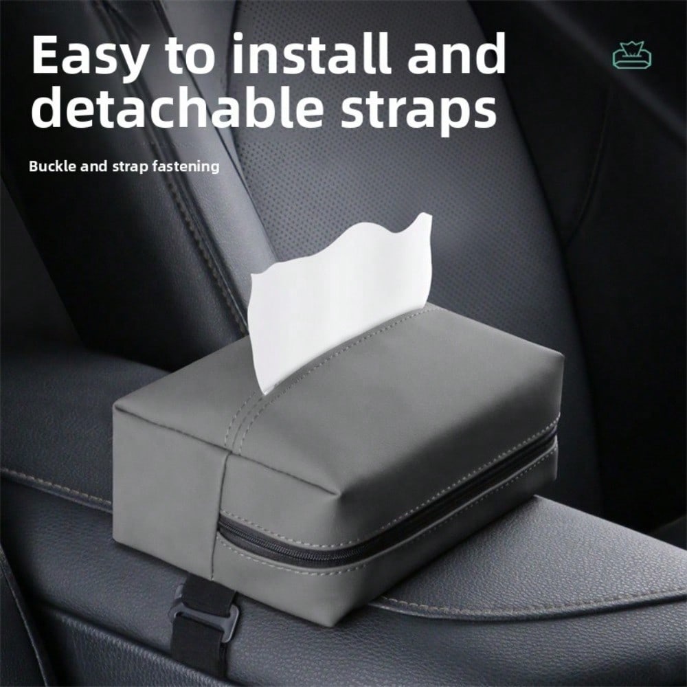 Car Tissue Box Hanging Center Console Armrest Box Paper Box Simple Car Car Paper Towel Cover