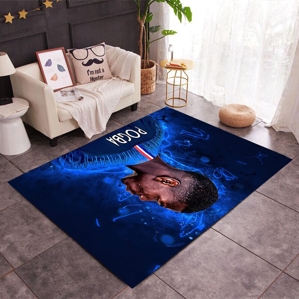 Paul Pogba Action Floor Mat Perfect for Kitchen Dormitory Living Rooms Playrooms Antislip Carpet Anime Office Decor