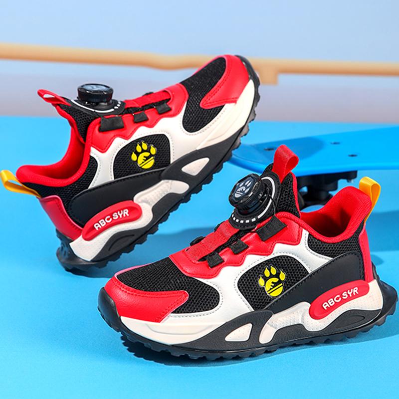 Children Running Shoes Spring Mesh Breathable Outdoor Casual Shoes Fashion Non Slip Wear-resistant Low Top Sports Shoes for Kids