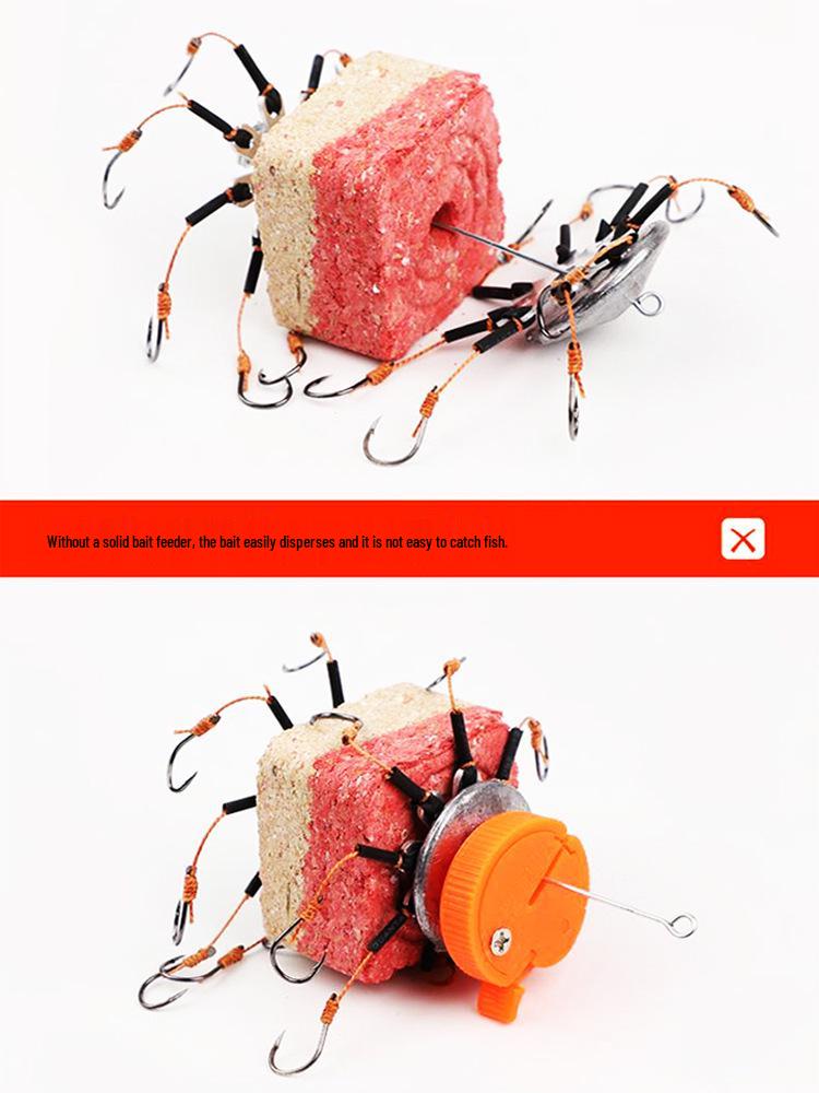 Sea Rod Carp Hook & Bait Feeder Set - Complete Accessories for Bighead Carp Fishing