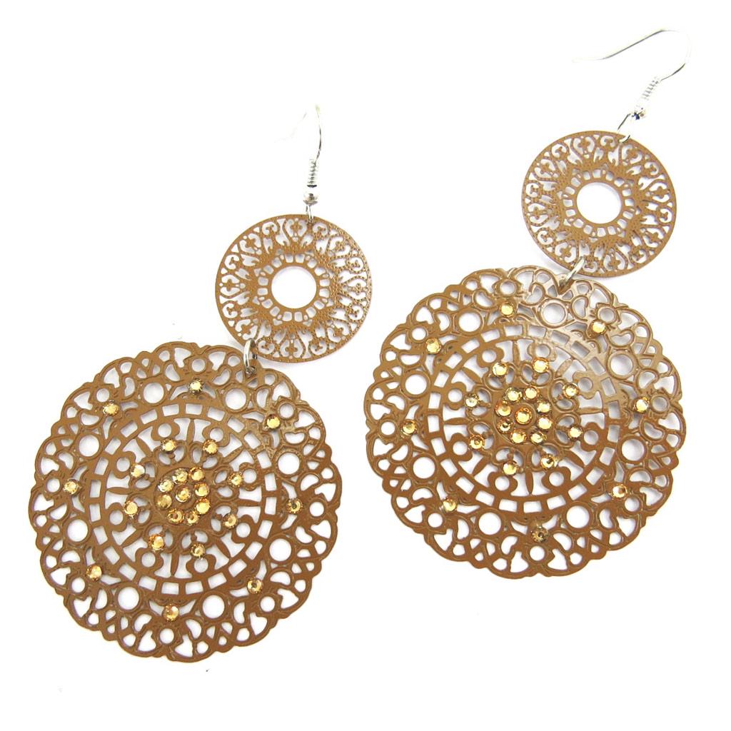 Les Trésors De Lily [L6062] - Boucles 'Carmen' marron