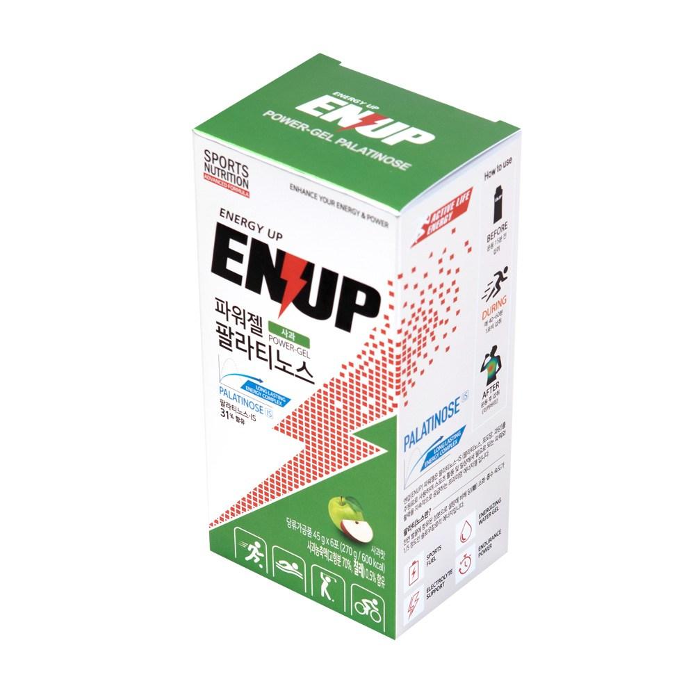En-Up Power Gel Palatinose Premium Energy Gel Apple Flavor 1 Box 270g 45g 6 Pcs Ingredients: May Be Subject To Change At the | 45g 6 Pcs