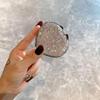 Rhinestone Heart Mini Makeup Mirror – Portable, Double-Sided, Folding Mirror for Girls