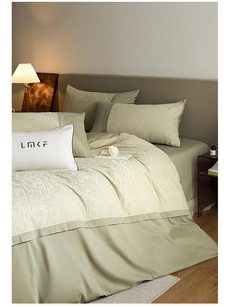 Luxurious 100s All-Cotton Mother-Baby Bedding Set: Warm, Skin-Friendly Jacquard, Four-Piece