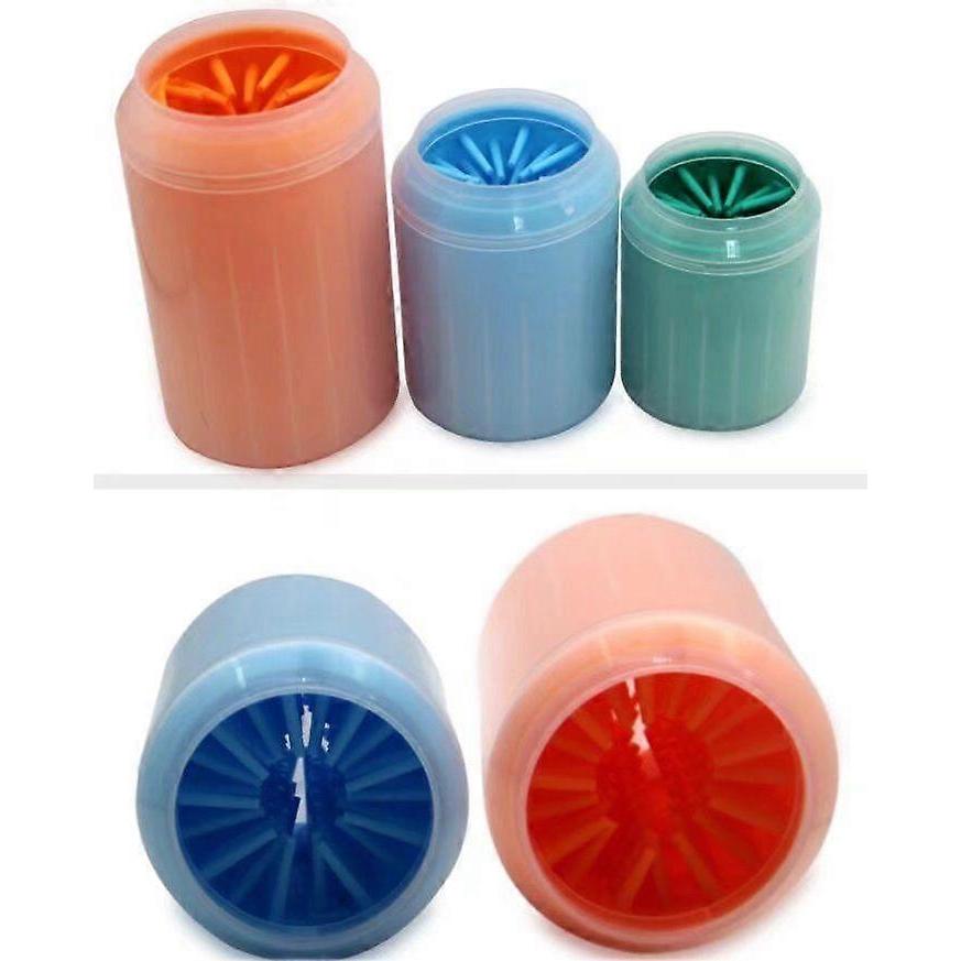 Pet Cleaning Products Pet Foot Washing Dog Foot Washing Cup Silicone Cat Foot Washing Cup (Orange Large)