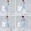 Butterfly Classical Dance Top Cheongsam Neck Dance Mesh Top Fashion Gauze Mesh Shirt  Women